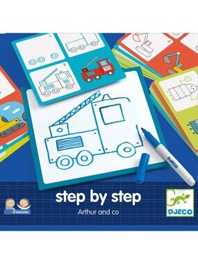 New Sealed Djeco Learn to Draw-Step by Step Draw Arthur and Co